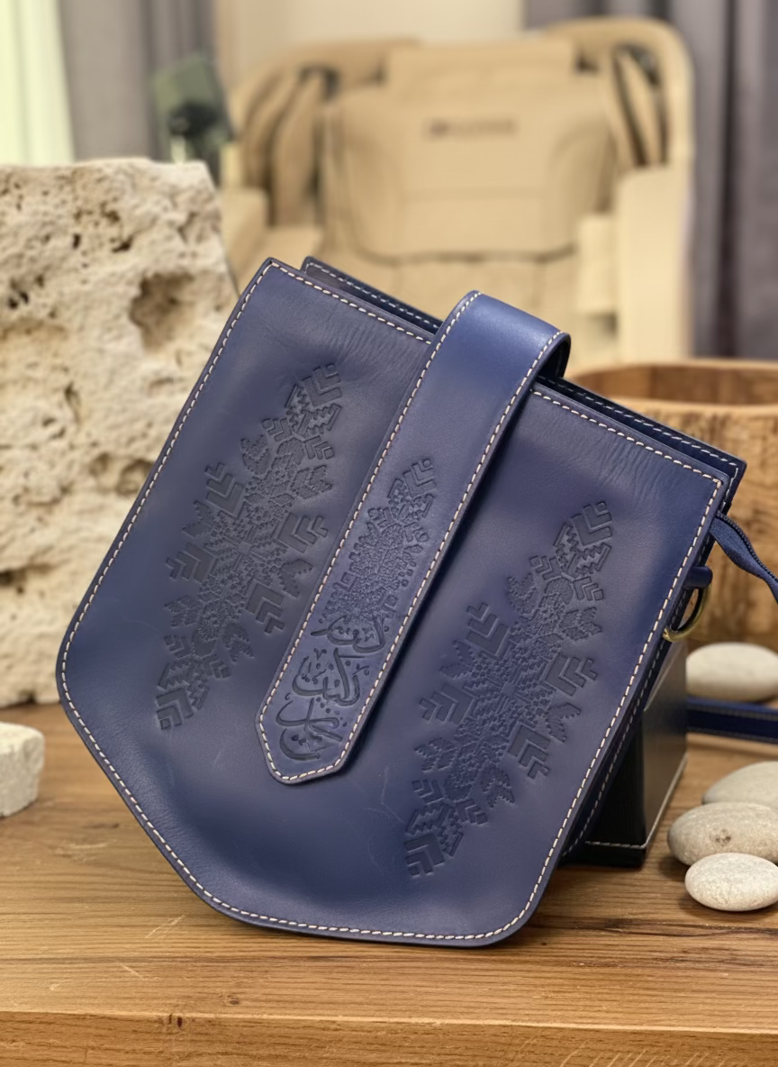 Genuine leather handmade cross bag