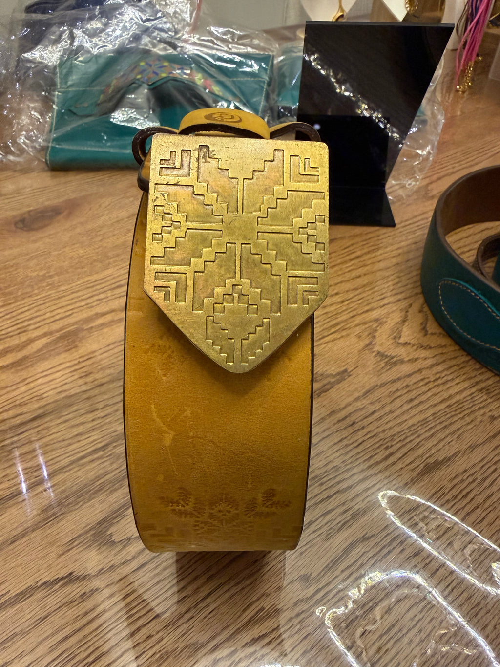 Wide leather Belt