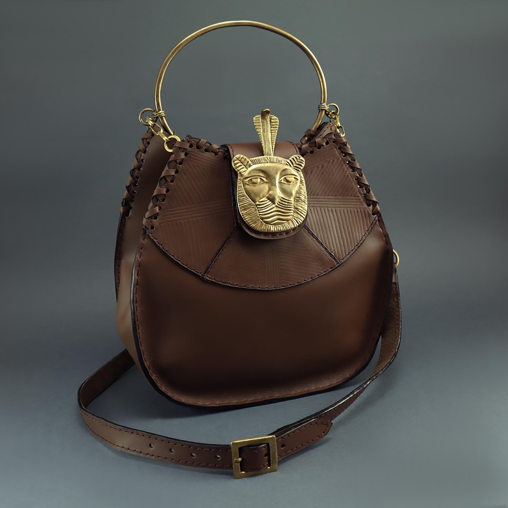 Sekhmet leather handbag