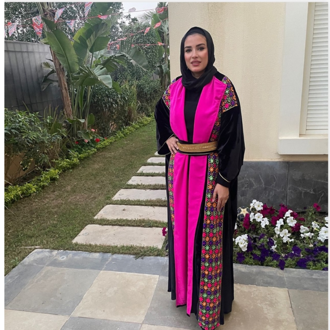 Black kaftan with embroidery