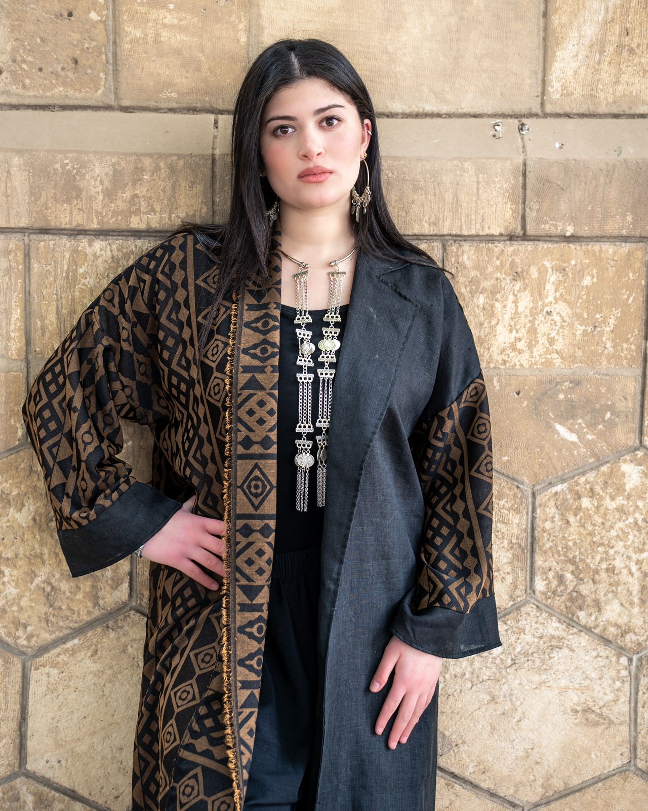 Black-Brown Kaftan