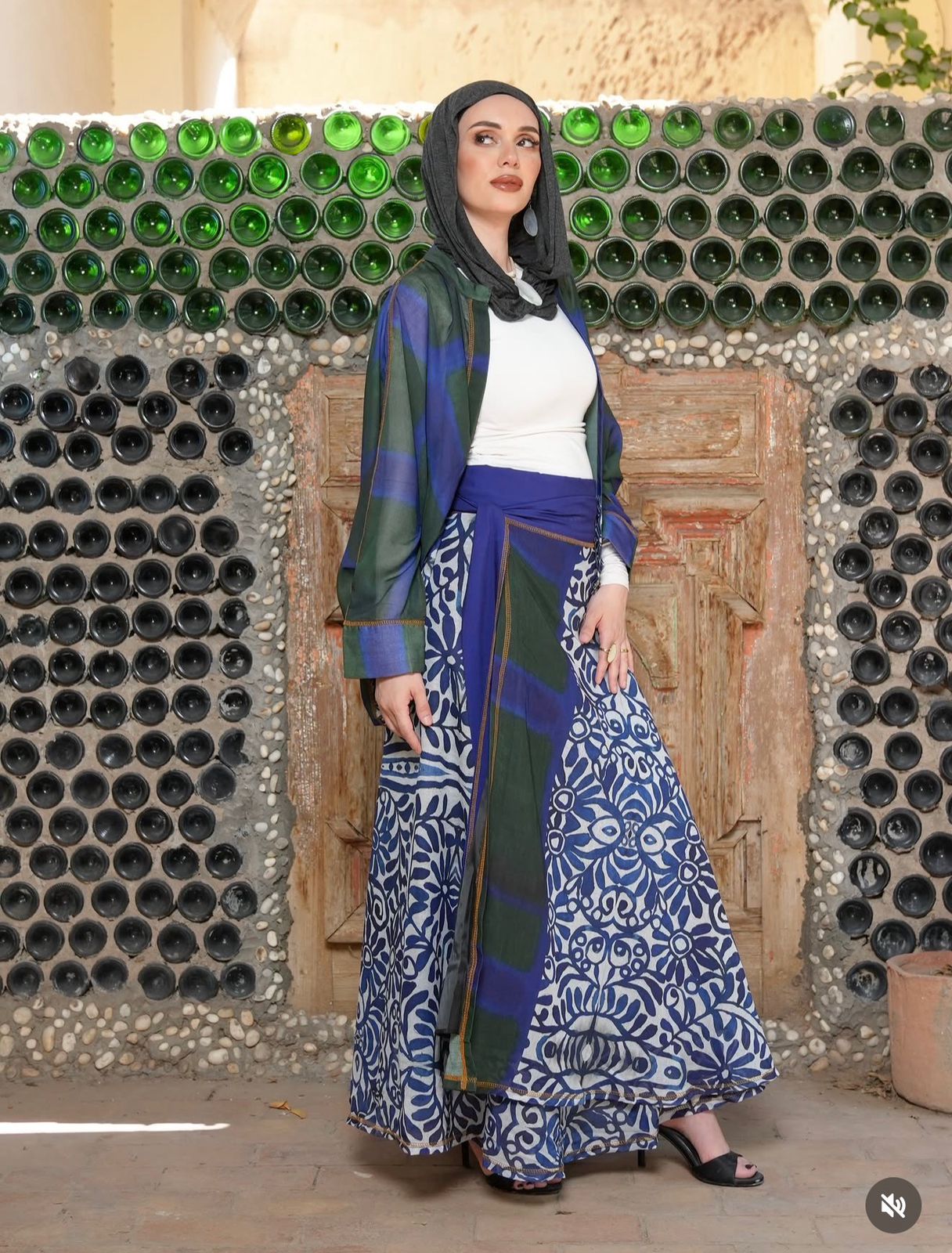 Blue Pottery  Skirt