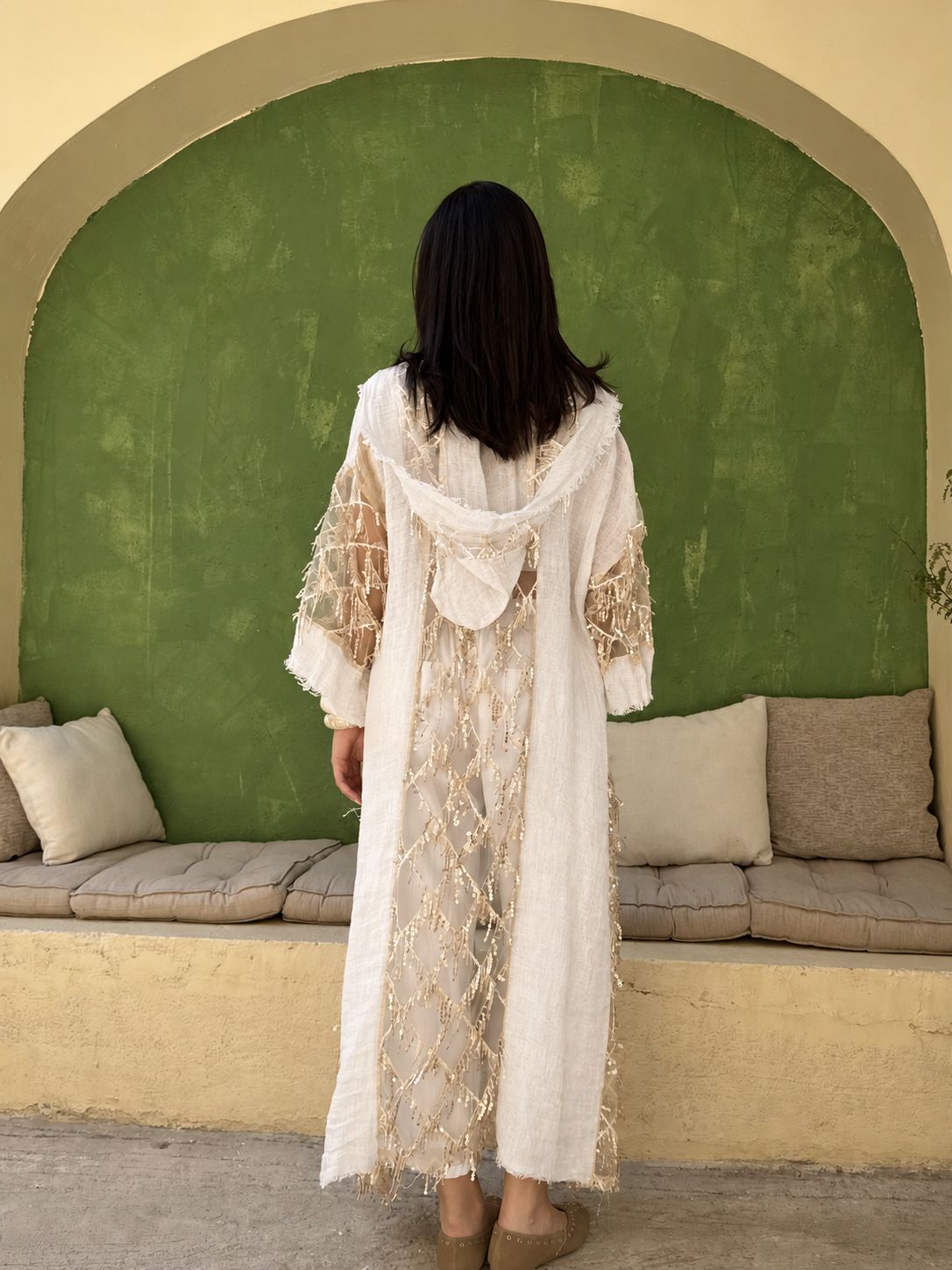 Sequin Diamond Kimono