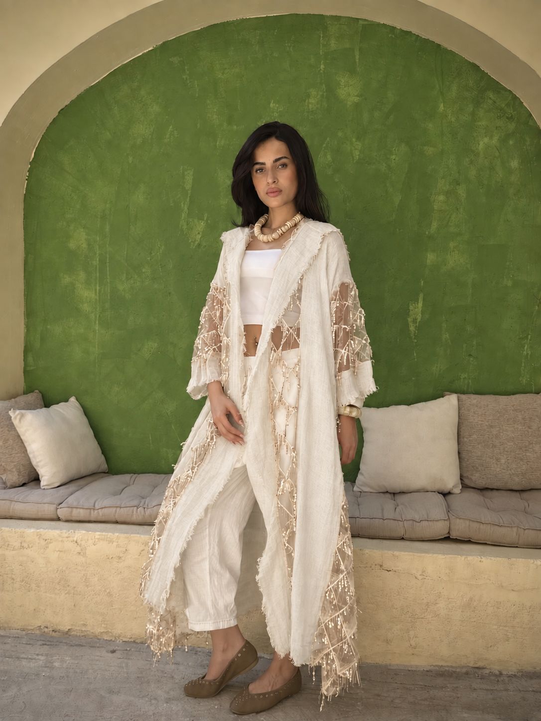 Sequin Diamond Kimono