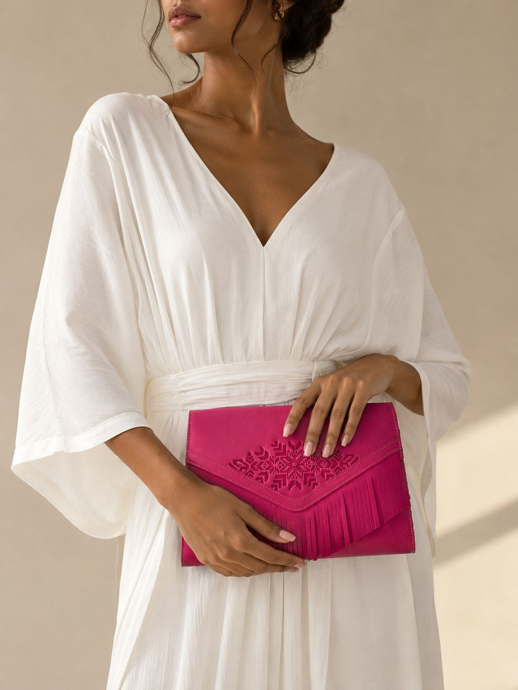 Clutch with Tassels