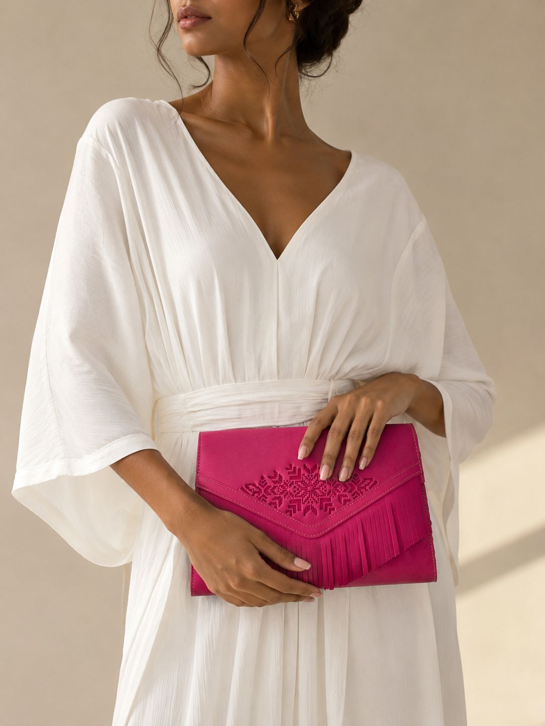 Clutch with Tassels
