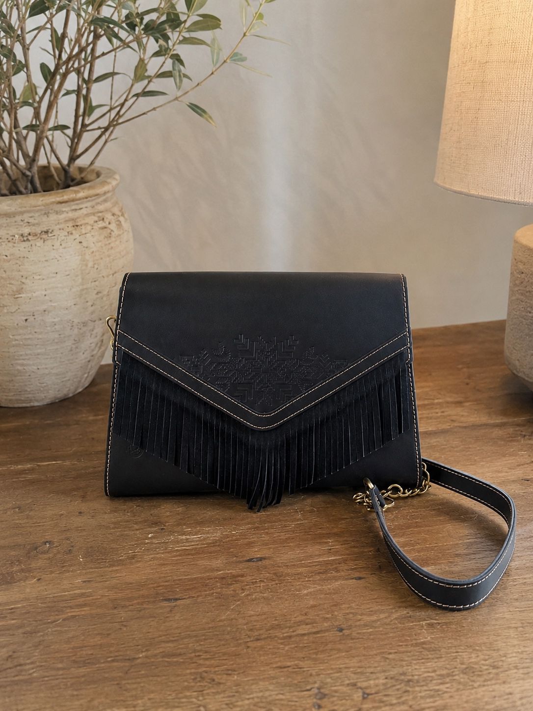 Clutch with Tassels