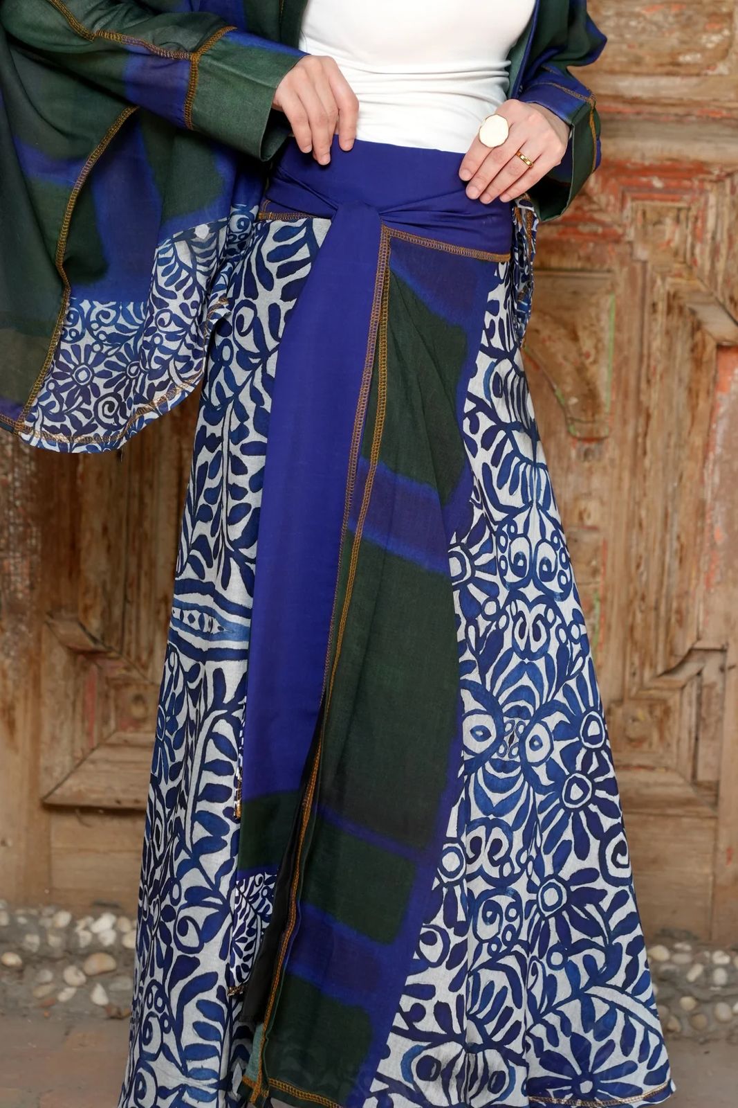 Blue Pottery  Skirt