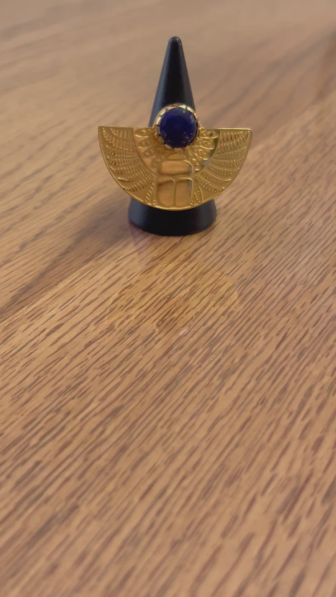 Isis gold plated ring with stone