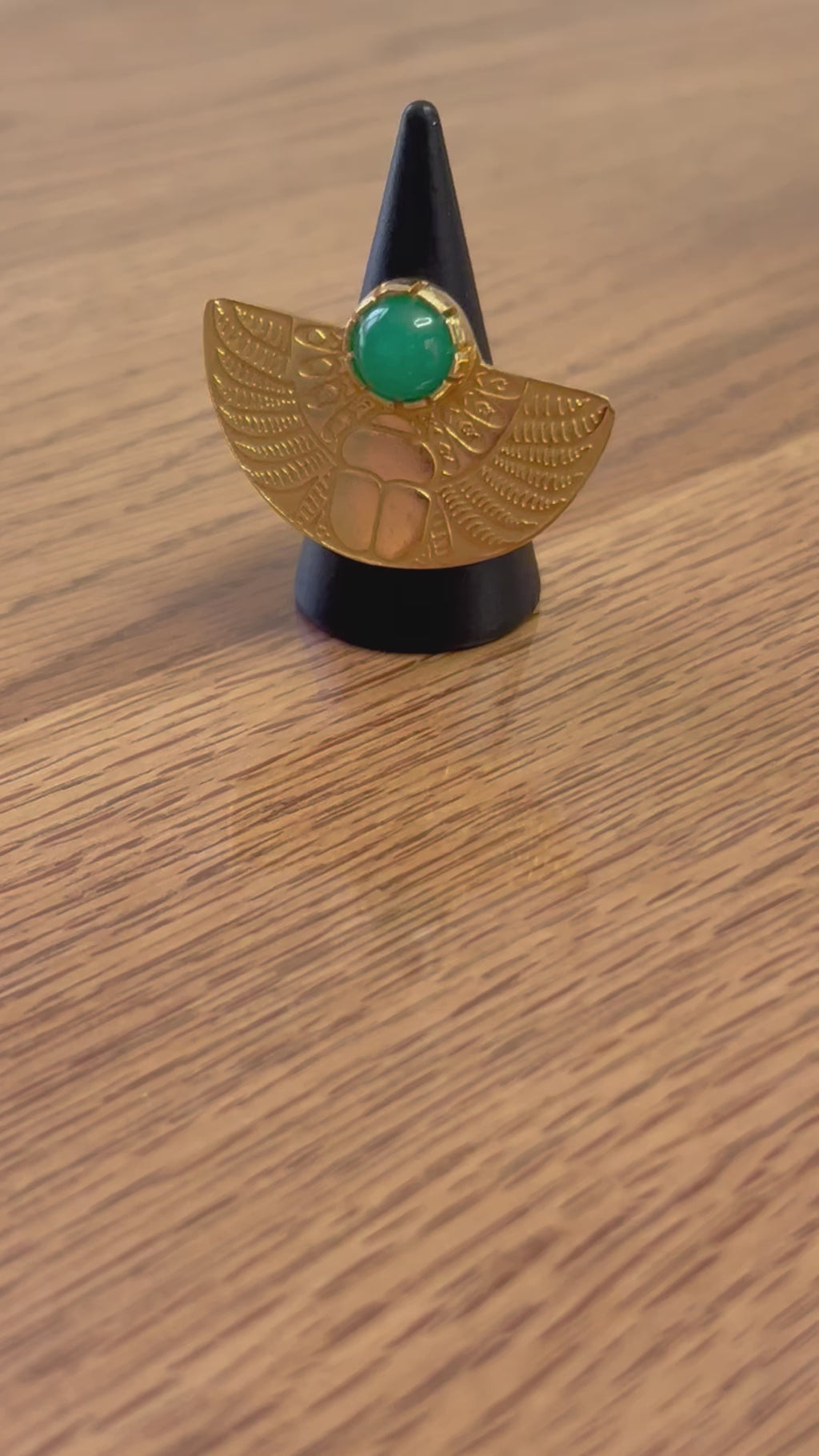Isis gold plated ring with stone