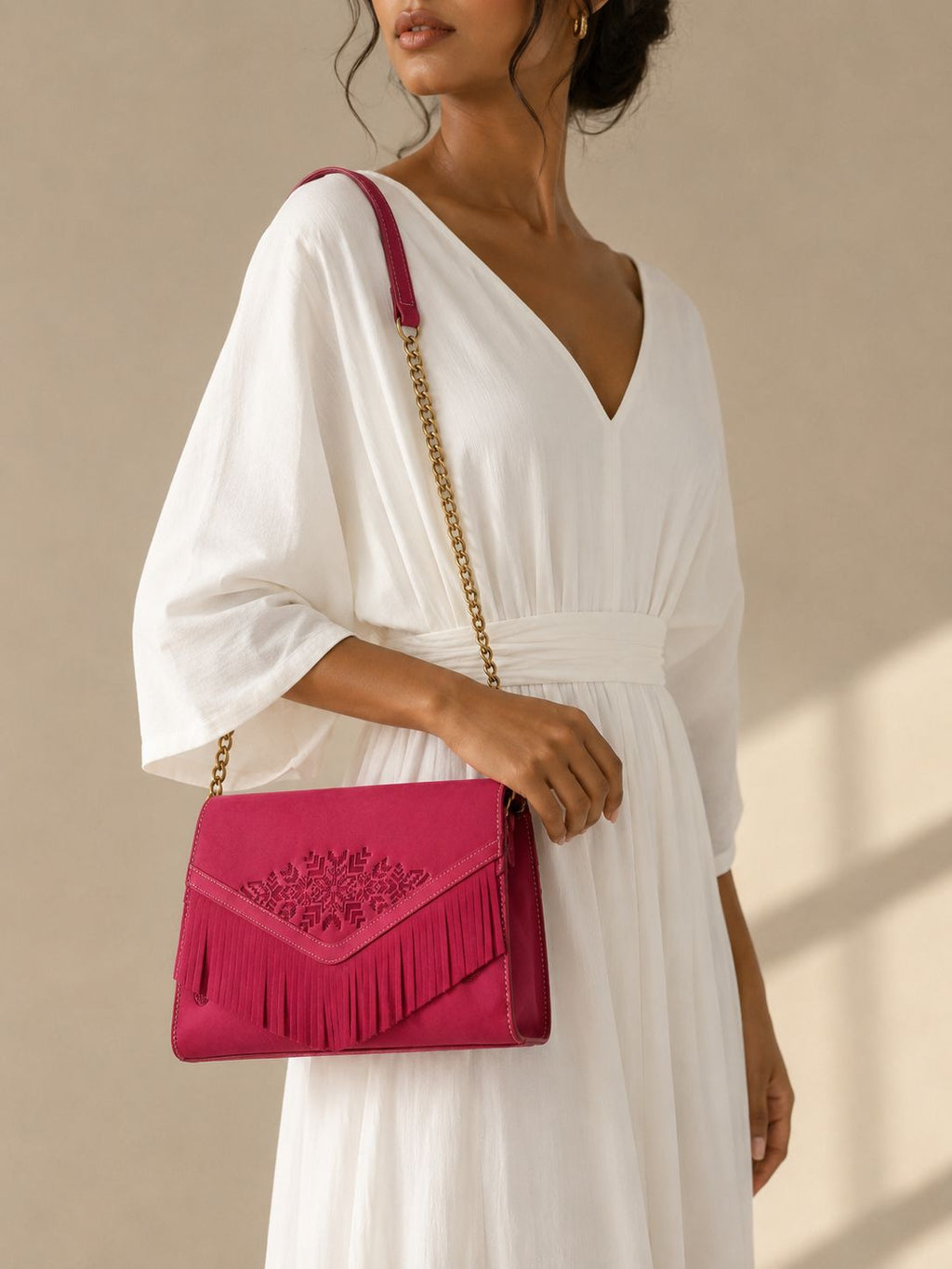Clutch with Tassels