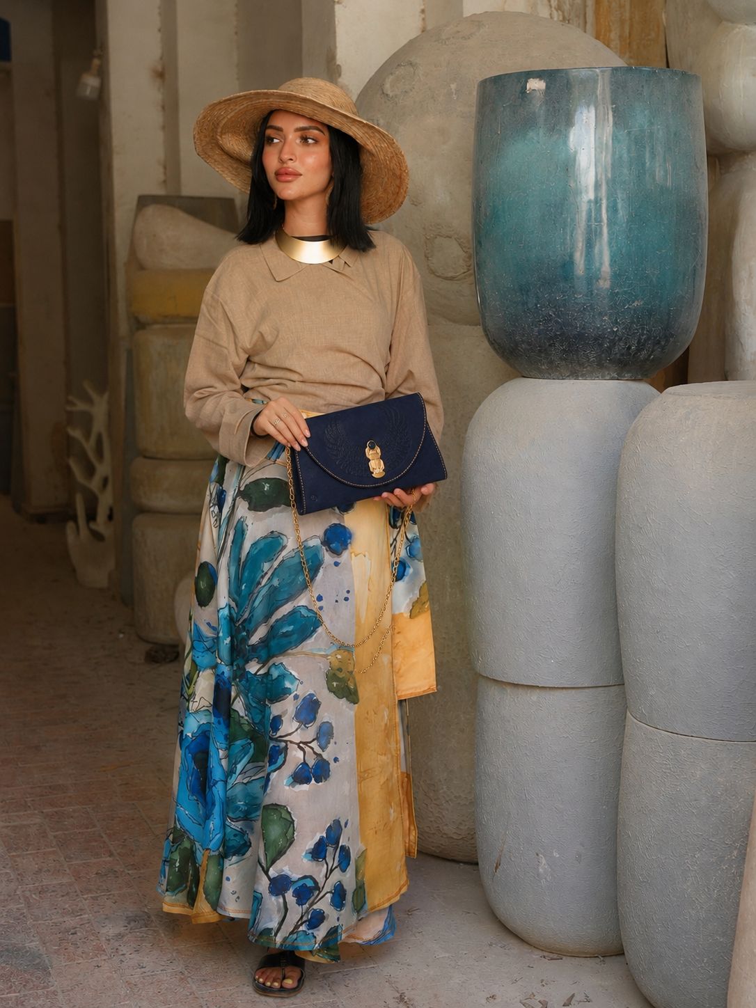 Egyptian Pharaonic Clutch with strape
