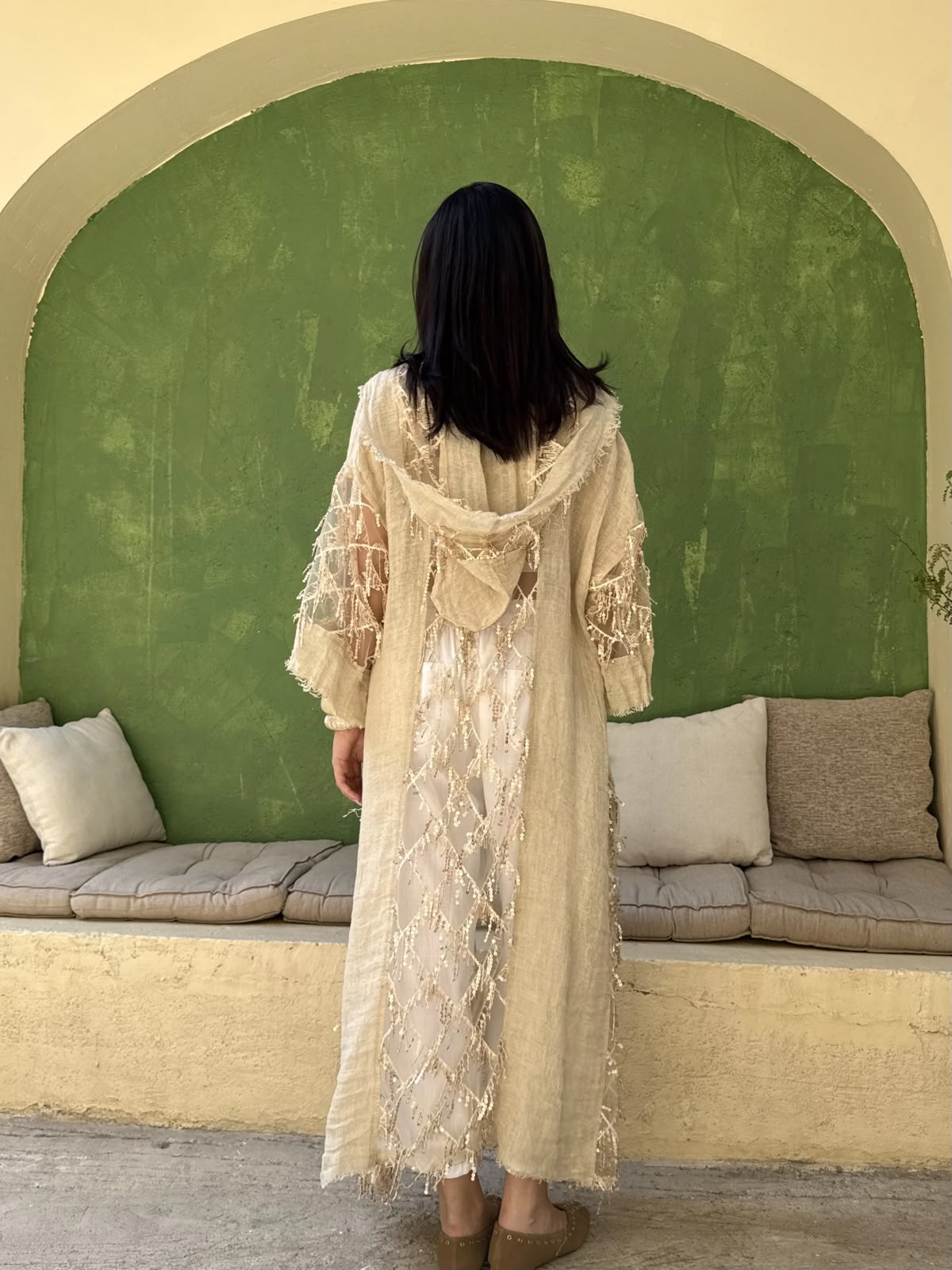 Sequin Diamond Kimono