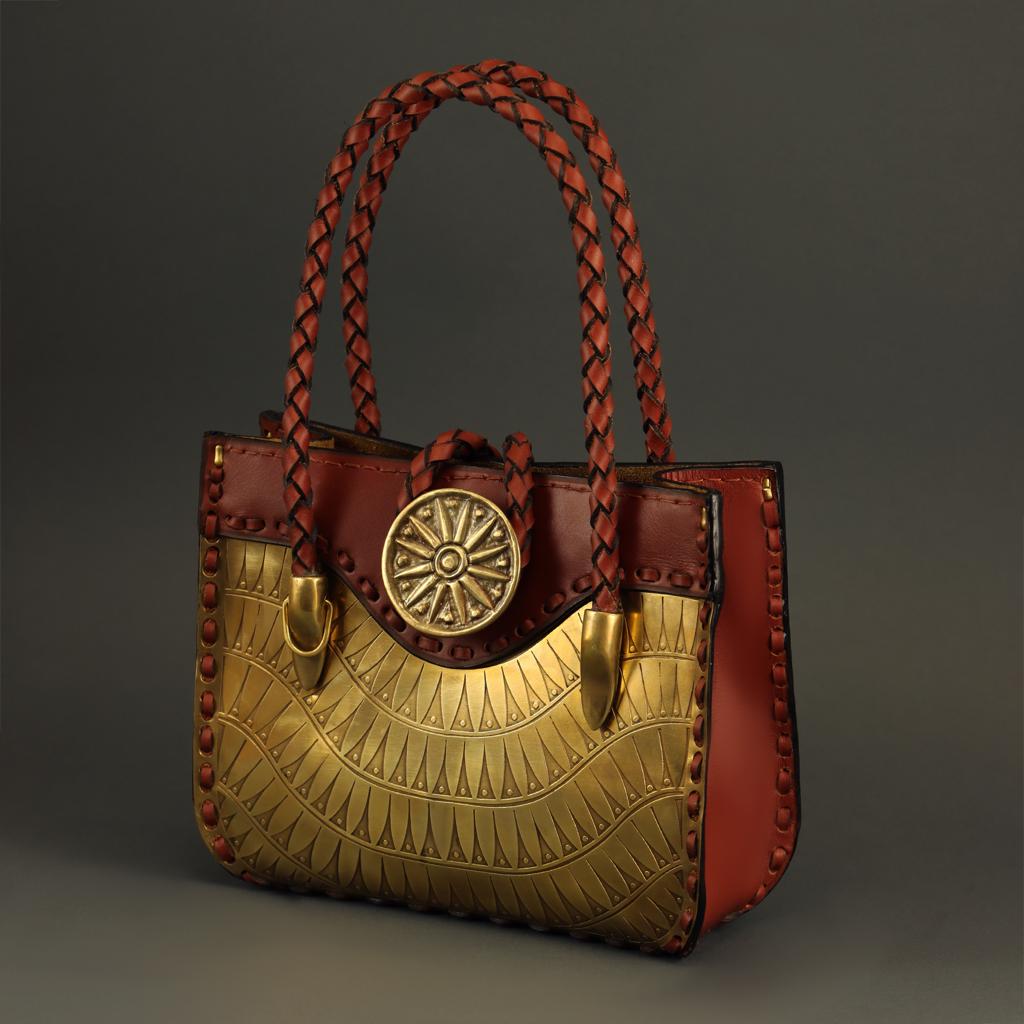 Sun Leather and Brass Bag